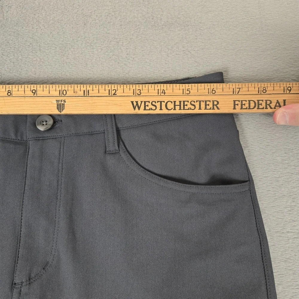 Vuori Meta Pants Mens 32X28 Gray Performance Zip Pockets Golf Travel V430